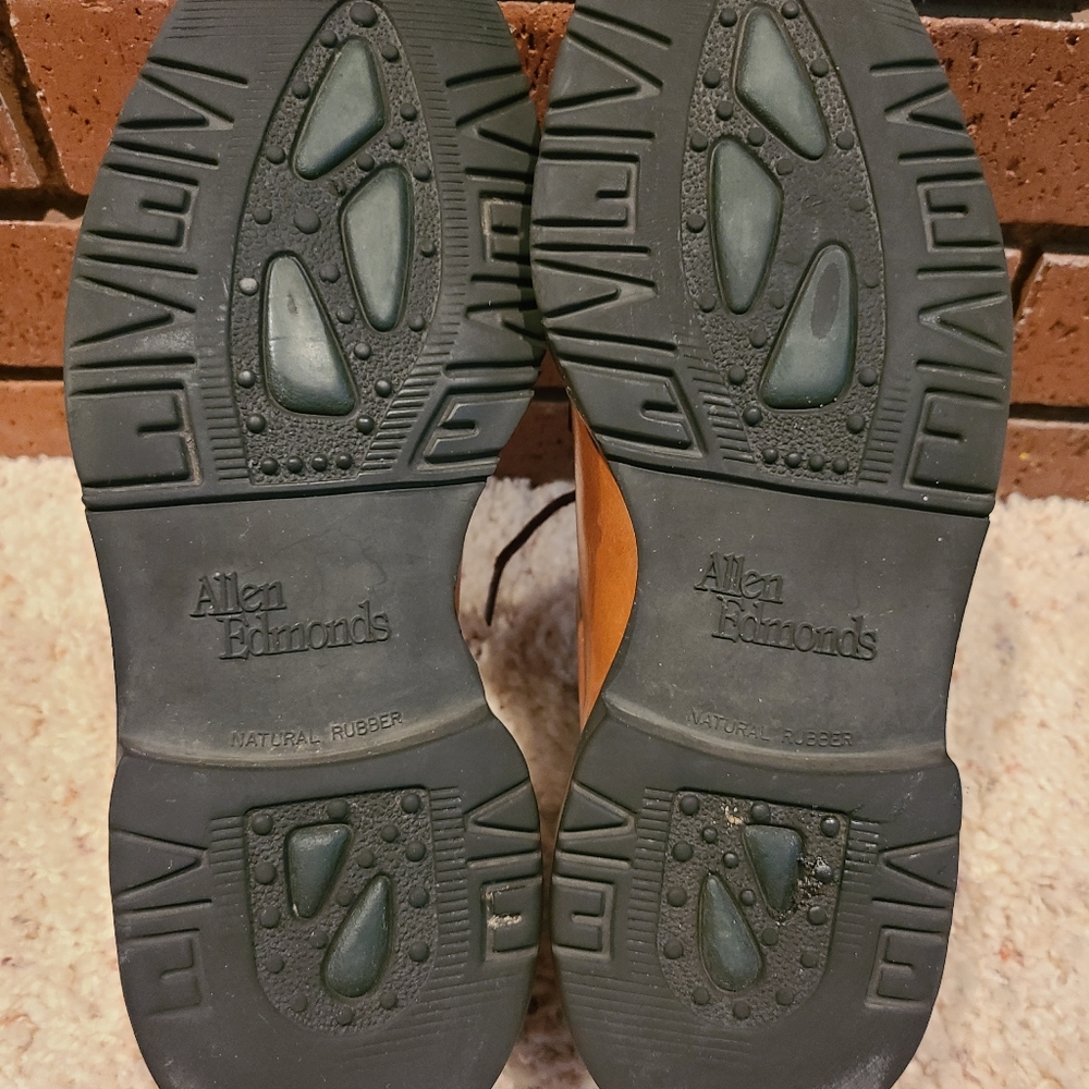 Allen Edmonds Wilbert Brown Split Toe Derby Lace-Up Comfort Shoe Size 9 1/2 D - Picture 8 of 11